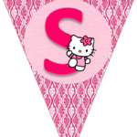 Hello Kitty Free Printable Bunting. Banderines De Hello For Hello Kitty Birthday Banner Template Free