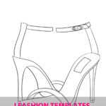 High Heel Drawing Template At Paintingvalley | Explore For High Heel Shoe Template For Card