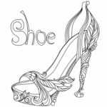 High Heel Drawing Template At Paintingvalley | Explore Inside High Heel Shoe Template For Card