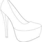 High Heel Drawing Template At Paintingvalley | Explore Inside High Heel Template For Cards