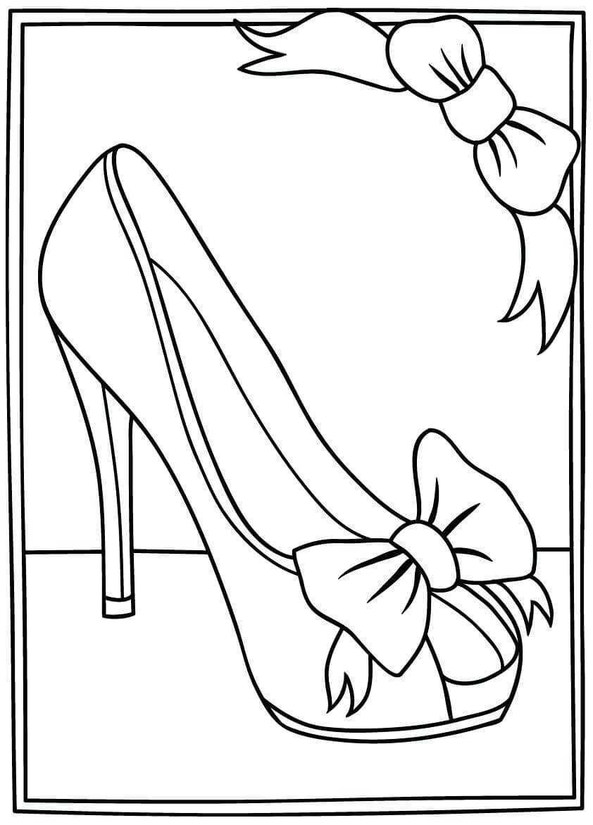 High Heel Drawing Template At Paintingvalley | Explore Within High Heel Shoe Template For Card