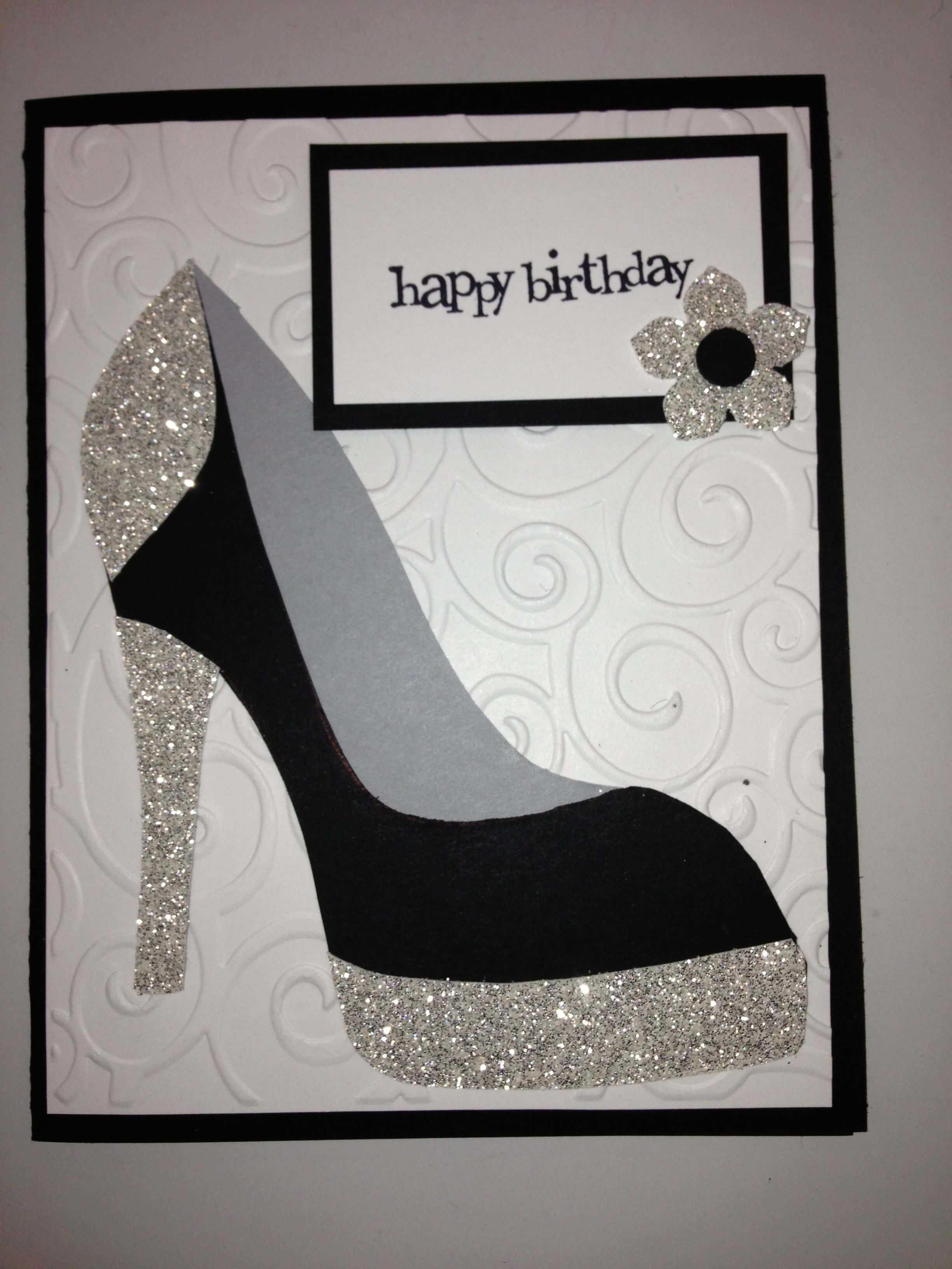 High Heel Shoe Card – Birthday Tanya Bell's High Heel Shoe Regarding High Heel Shoe Template For Card