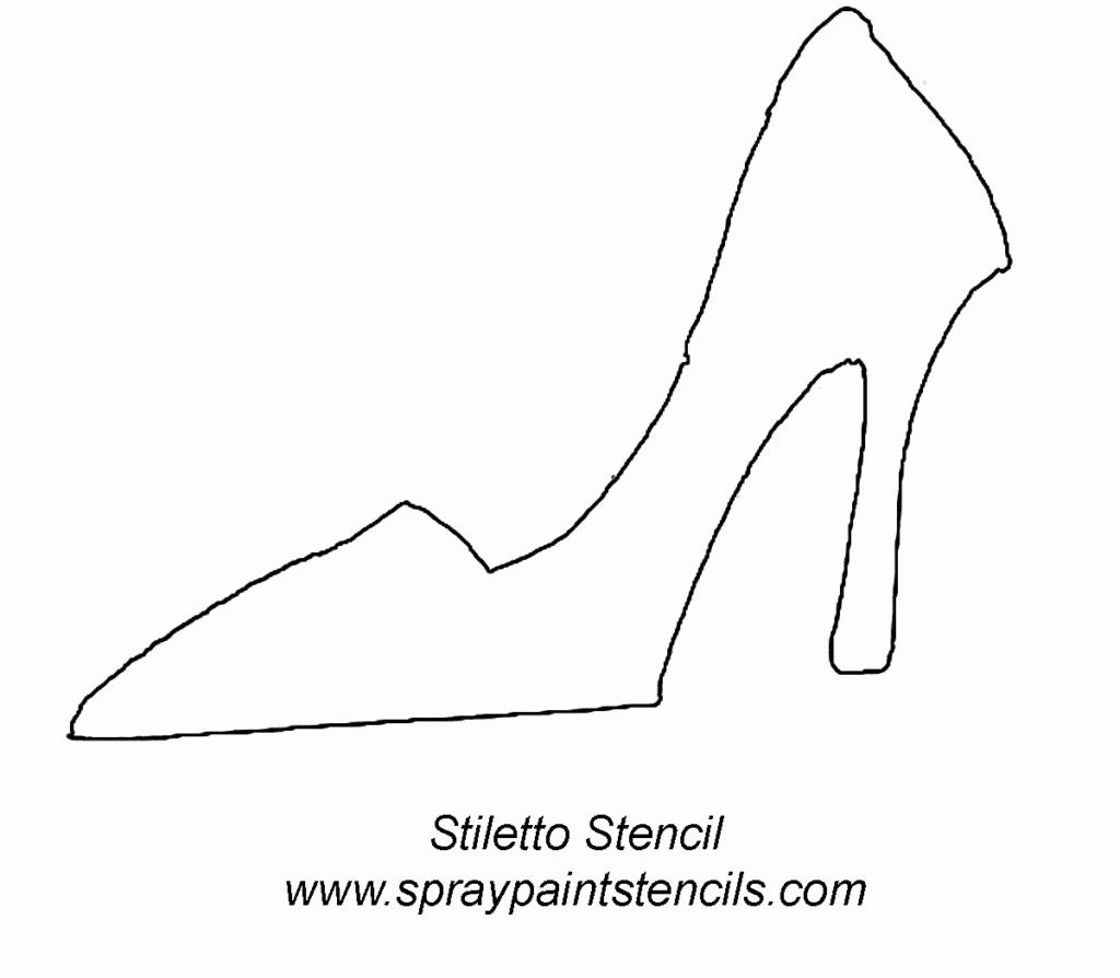 High Heel Shoe Template For Card