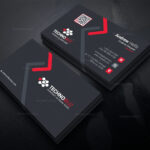 High Tech Company Business Card Template 000736 | Graphic Within Company Business Cards Templates