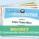 Hockey Certificates Editable , Kid Certificates, Child, Hockey Mom, Team  Parent, Hockey Coach, Award Certificates Templates, Hockey Hair Pertaining To Hockey Certificate Templates