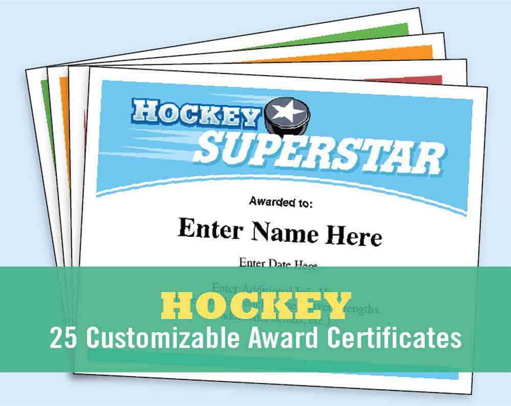 Hockey Certificates Editable , Kid Certificates, Child, Hockey Mom, Team  Parent, Hockey Coach, Award Certificates Templates, Hockey Hair Pertaining To Hockey Certificate Templates