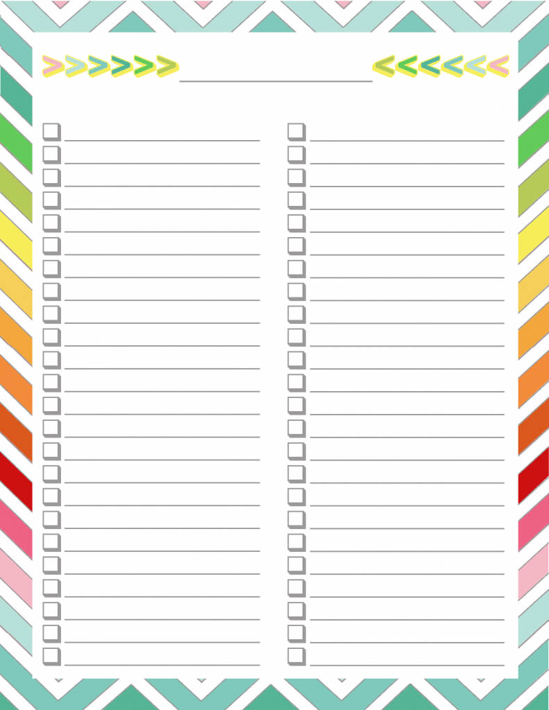 Home Management Binder – Blank List | Diy Ideas | Home Intended For Blank To Do List Template