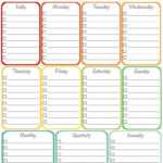 Home Management Binder – Cleaning Schedule | Organizing And Throughout Blank Cleaning Schedule Template