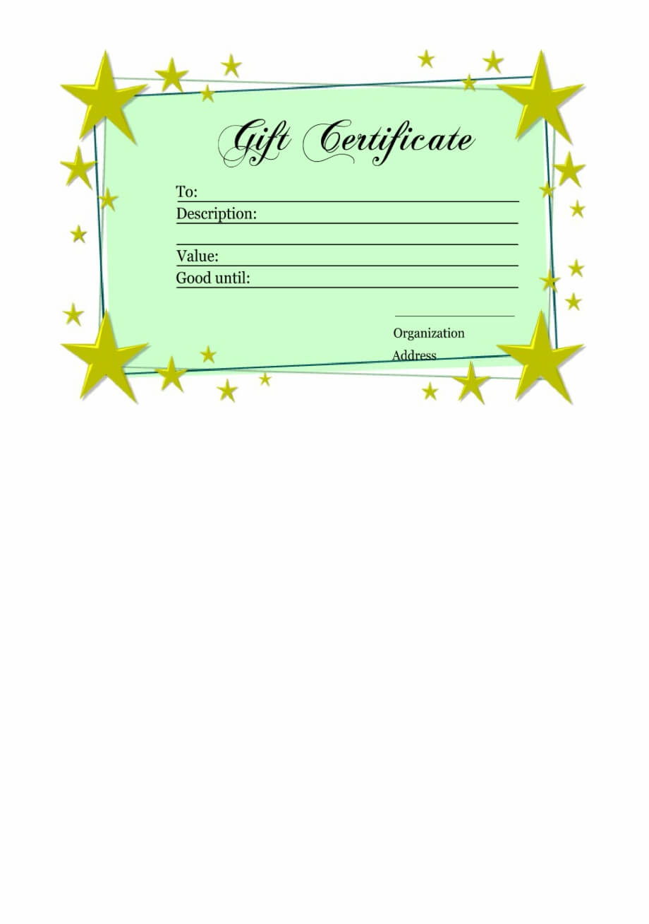 Homemade Gift Certificate Template – Printable Gift Vouchers With Homemade Gift Certificate Template