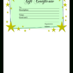 Homemade Gift Certificate Template | Templates At Throughout Homemade Gift Certificate Template