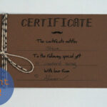 Homemade Gift Vouchers Templates – Top Image Gallery Site Intended For Homemade Gift Certificate Template