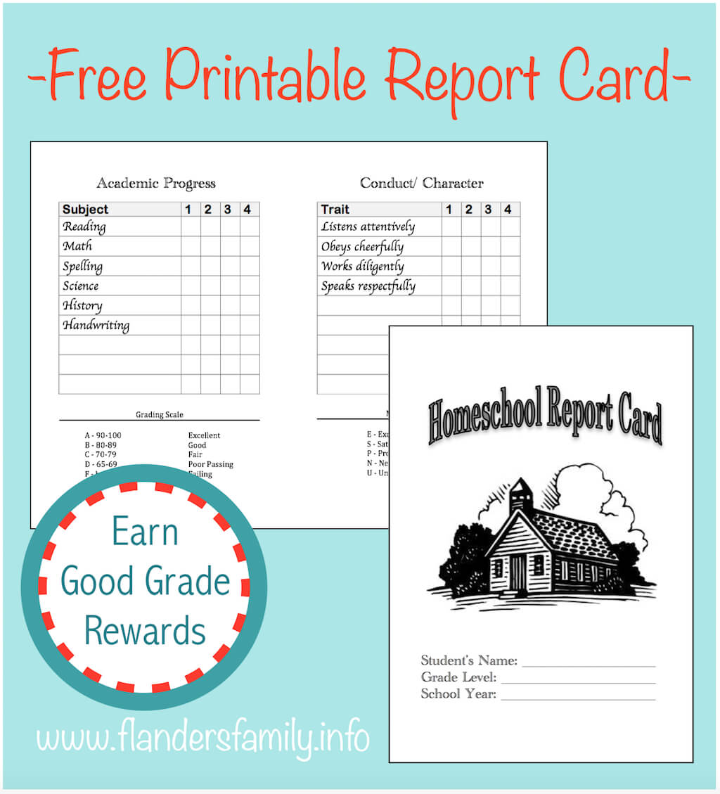Homeschool Report Cards – Flanders Family Homelife For Character Report Card Template