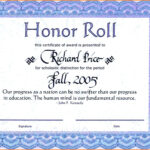 Honor Roll Certificate Template – Wepage.co Inside Honor Roll Certificate Template