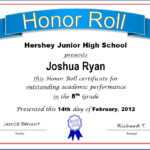 Honor Roll Certificate Template Word With Regard To Honor Roll Certificate Template