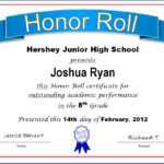 Honor Roll Certificate Template Word With Regard To Honor Roll Certificate Template