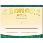 Honor Roll Gold Foil Stamped Certificates For Honor Roll Certificate Template