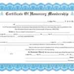 Honorary Membership Certificate Template Word Throughout Llc Membership Certificate Template