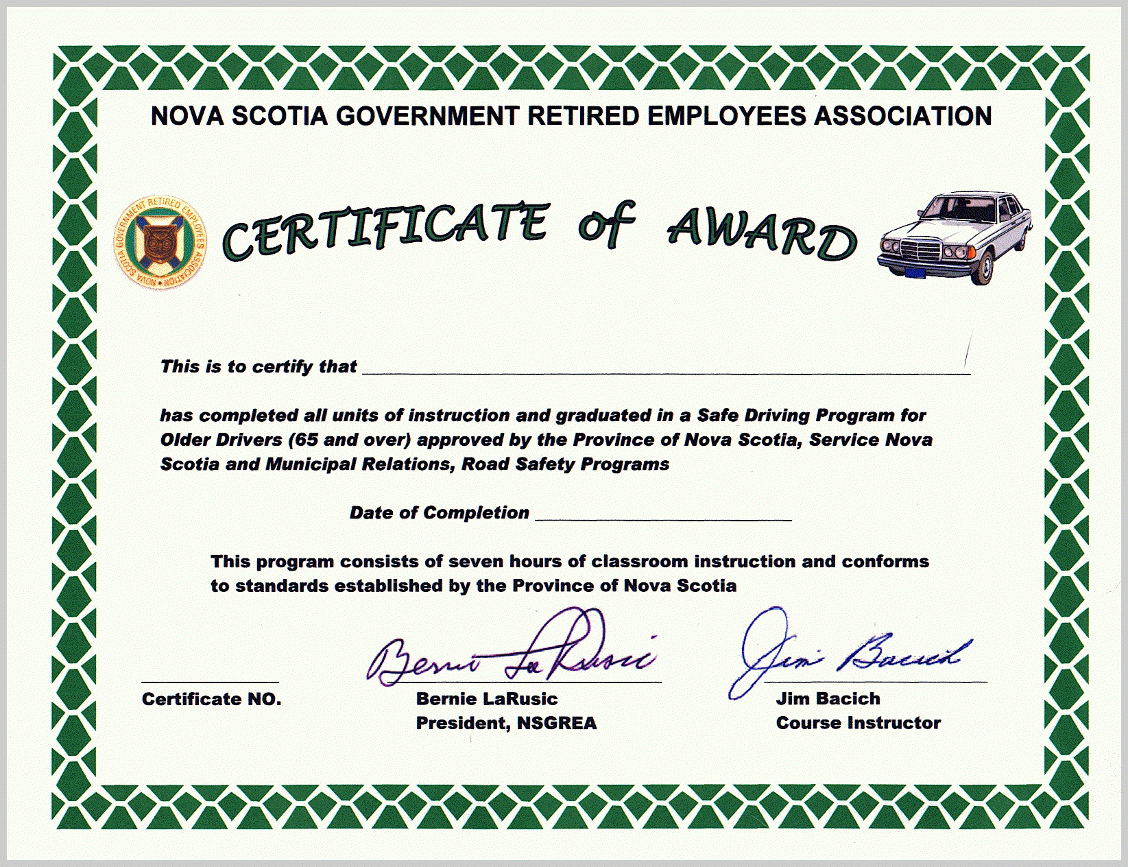Honorary Membership Certificate Template Word Throughout Safe Driving Certificate Template