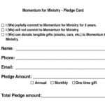 Hope Covenant Church: Chandler Az > Momentum For Ministry Throughout Building Fund Pledge Card Template