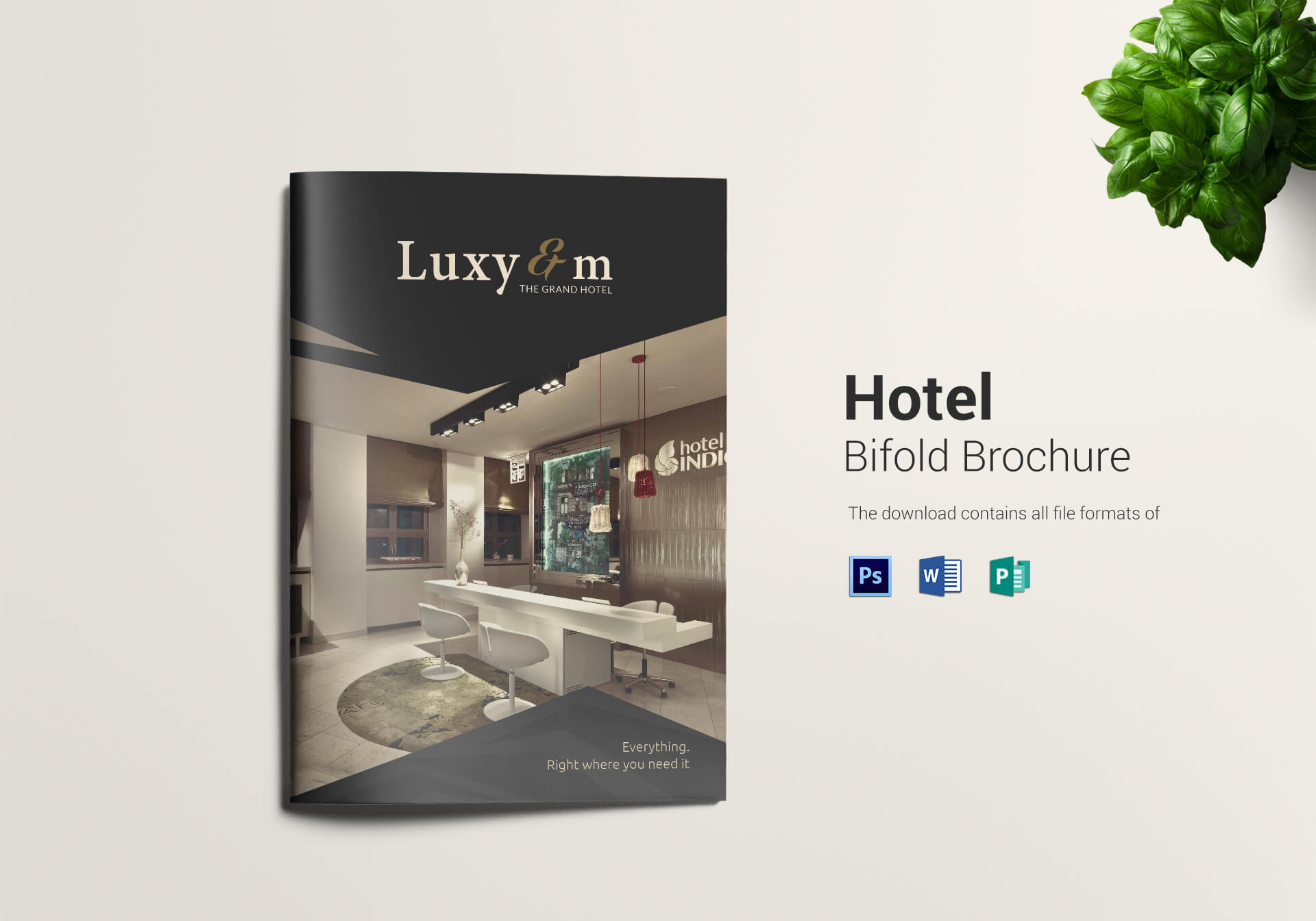 Hotel And Motel Bi Fold Brochure Template Throughout Hotel Brochure Design Templates