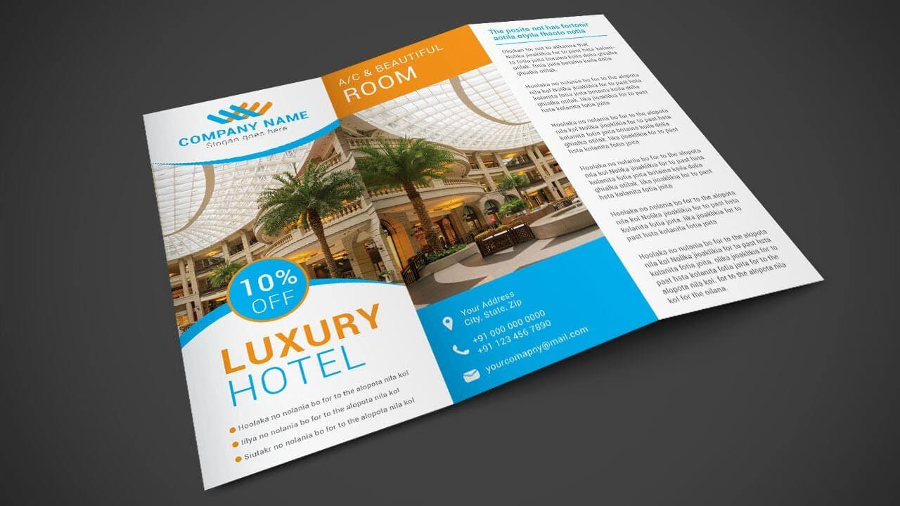 Hotel Brochure Design – Illustrator Tutorial In Hotel Brochure Design Templates