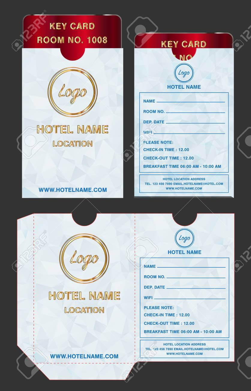 Hotel Key Card Holder Folder Package Template Design. Within Hotel Key Card Template