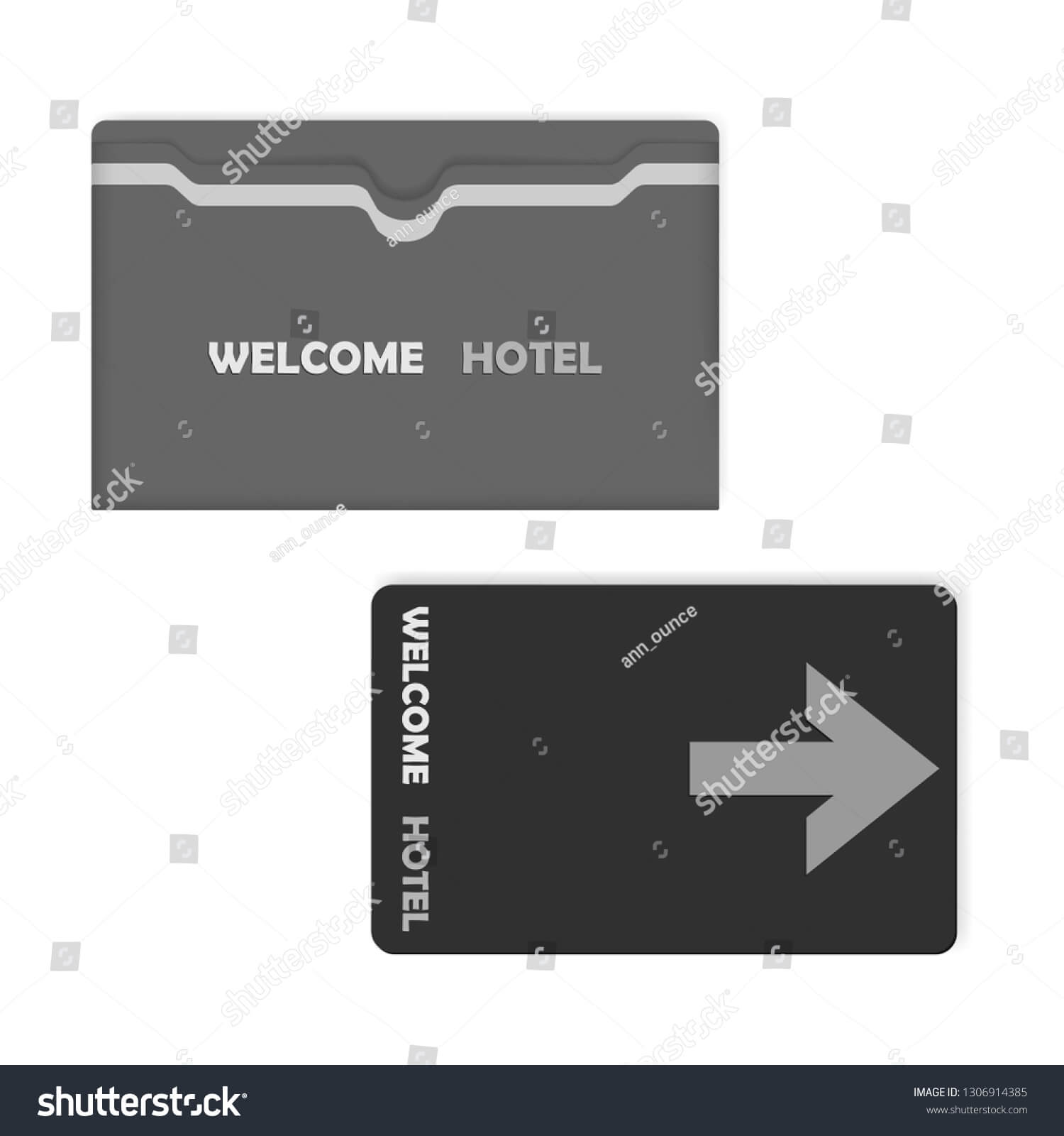 Hotel Key Card Keycard Sleeve Holder Stock Vector (Royalty With Hotel Key Card Template