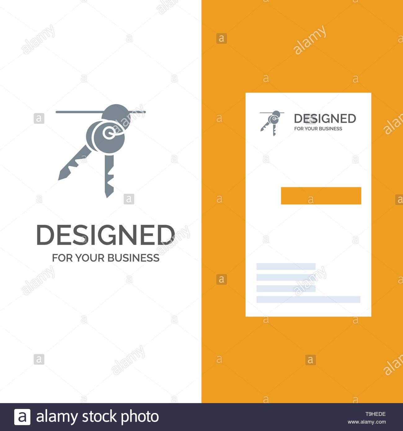 Hotel, Key, Room, Keys Grey Logo Design And Business Card Intended For Hotel Key Card Template