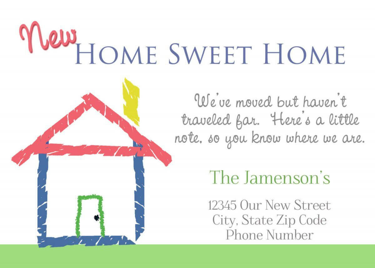 Housewarming Invitations Cards Free | Invitations Card Pertaining To Moving Home Cards Template
