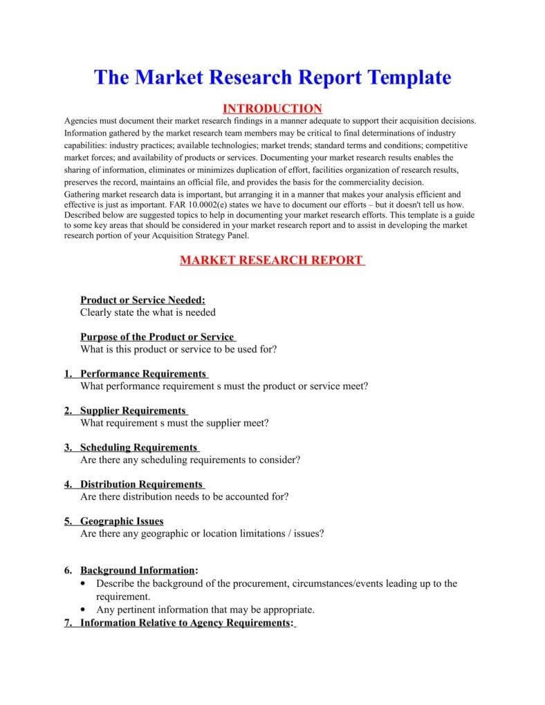 How A Market Research Benefits Your Business | Free For Market Research Report Template