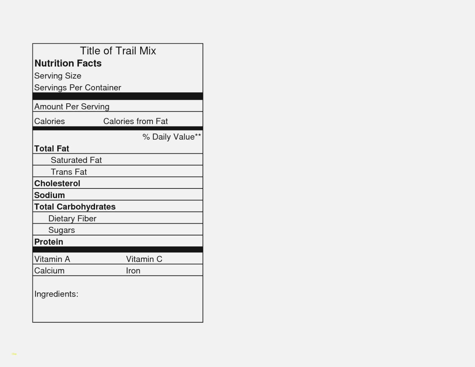 How I Successfuly Organized My Very | Label Information Ideas Pertaining To Blank Food Label Template