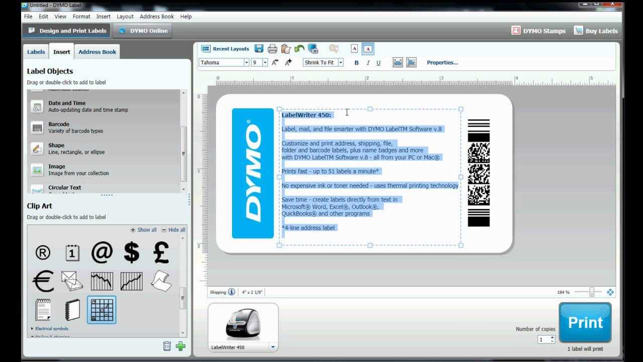 How To Build Your Own Label Template In Dymo Label Software? Within Dymo Label Templates For Word