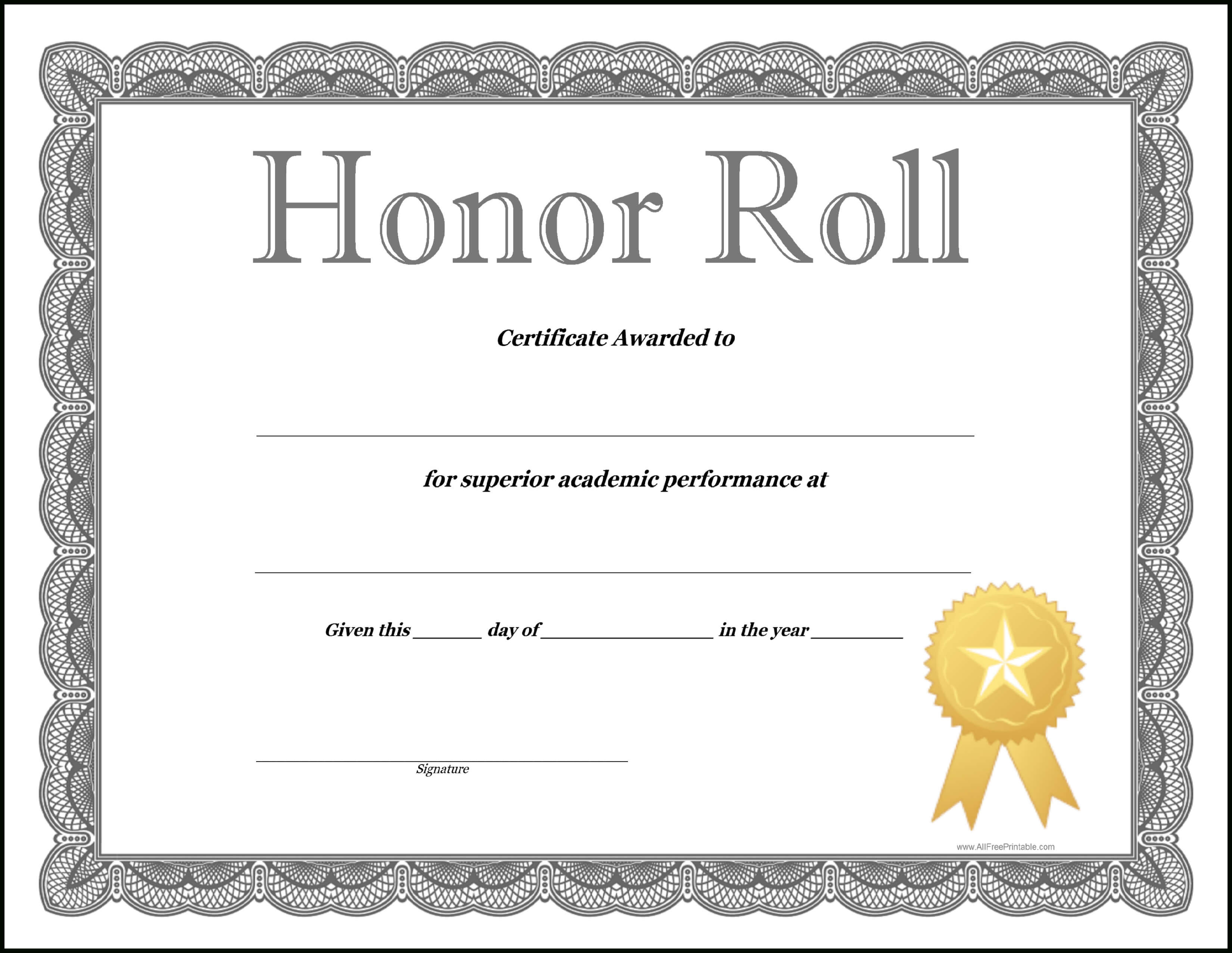 How To Craft A Professional-Looking Honor Roll Certificate in Honor Roll Certificate Template