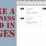 How To Create A Business Card In Pages For Mac (2014) Intended For Business Card Template Pages Mac