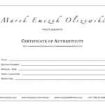 How To Create A Certificate Of Authenticity For Your Photography Intended For Photography Certificate Of Authenticity Template