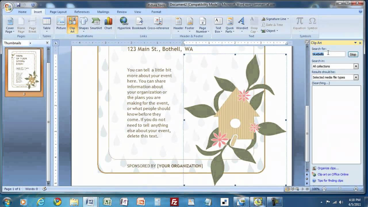 How To Create A Flyer In Ms Word.mp4 Throughout Templates For Flyers In Word