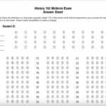 How To Create A Multiple Choice Test Answer Sheet In Word For Remark Office  Omr Intended For Blank Answer Sheet Template 1 100