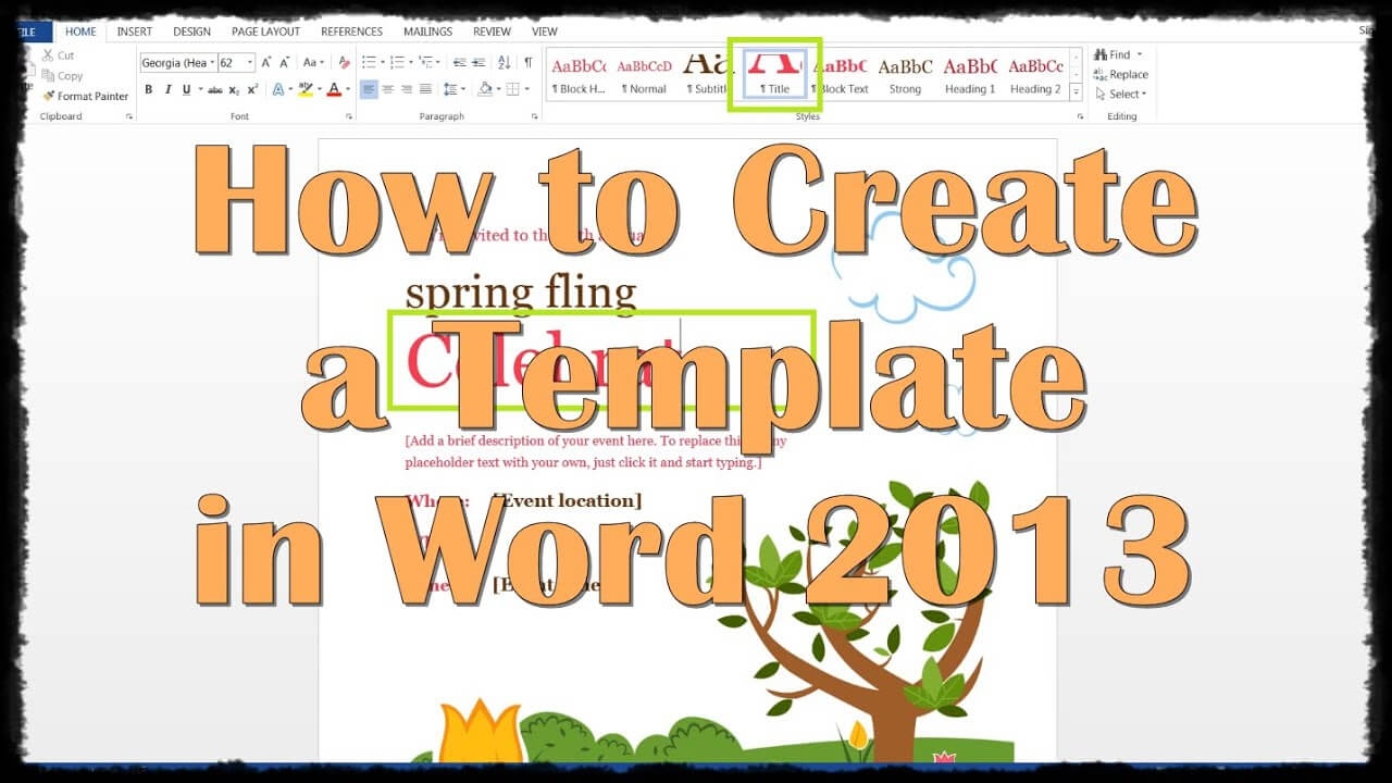 How To Create A Template In Word 2013 Inside How To Create A Template In Word 2013