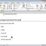 How To Create A Word Survey : Ms Word Skills With Regard To Poll Template For Word