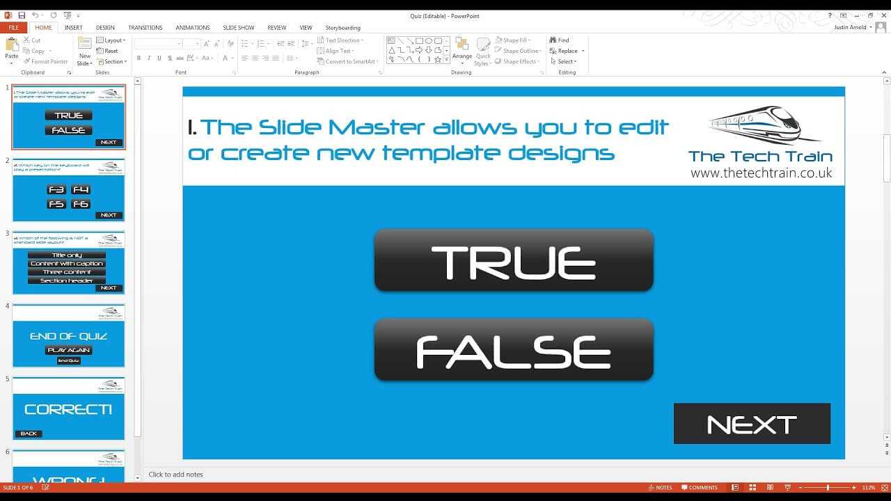 How To Create An Interactive Quiz In Powerpoint With Regard To Trivia Powerpoint Template