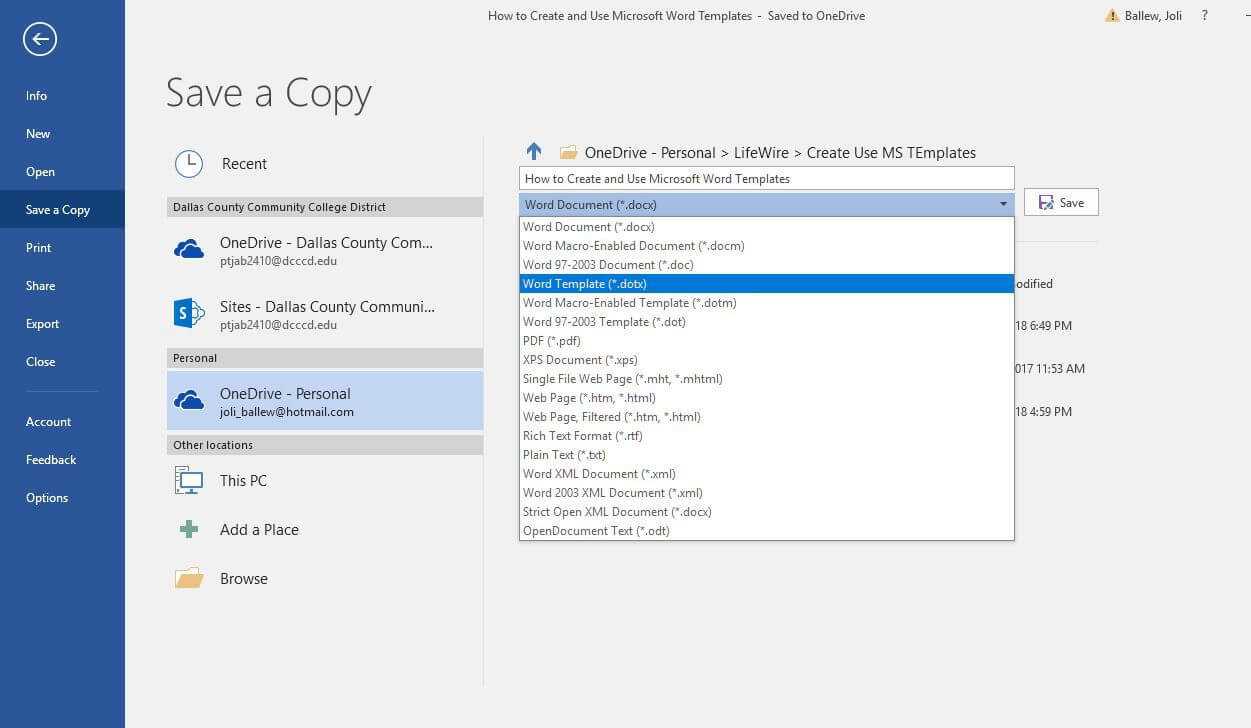 How To Create And Use Microsoft Word Templates Intended For How To Save A Template In Word