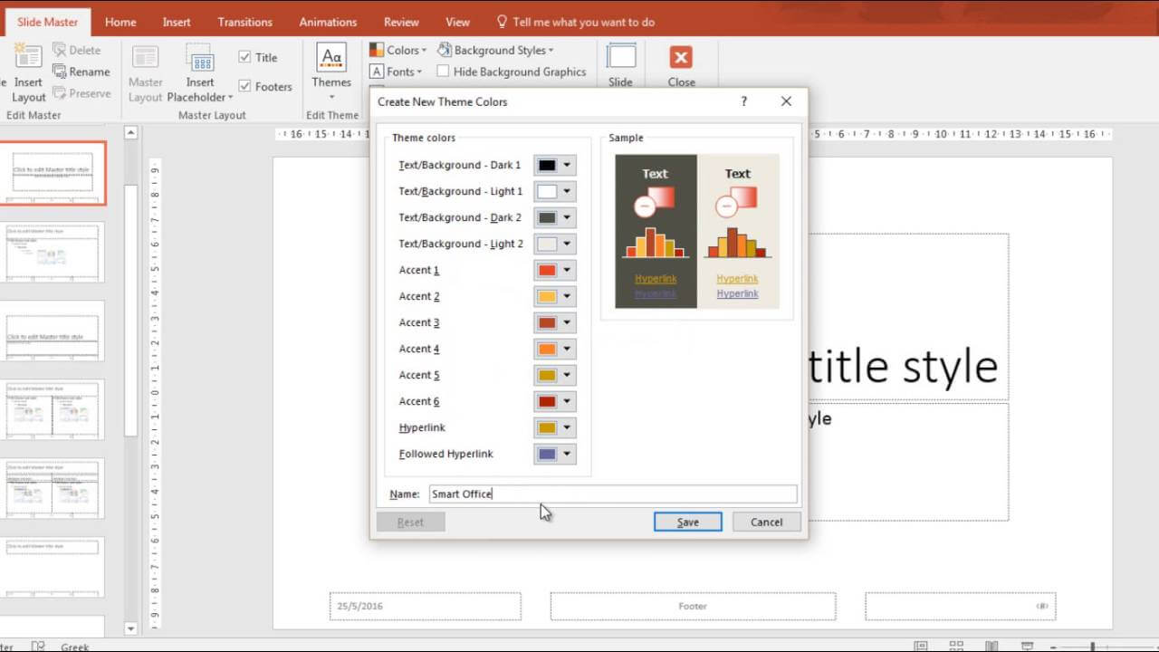 How To Create & Save Your Own Theme In Powerpoint 2016 Intended For Save Powerpoint Template As Theme