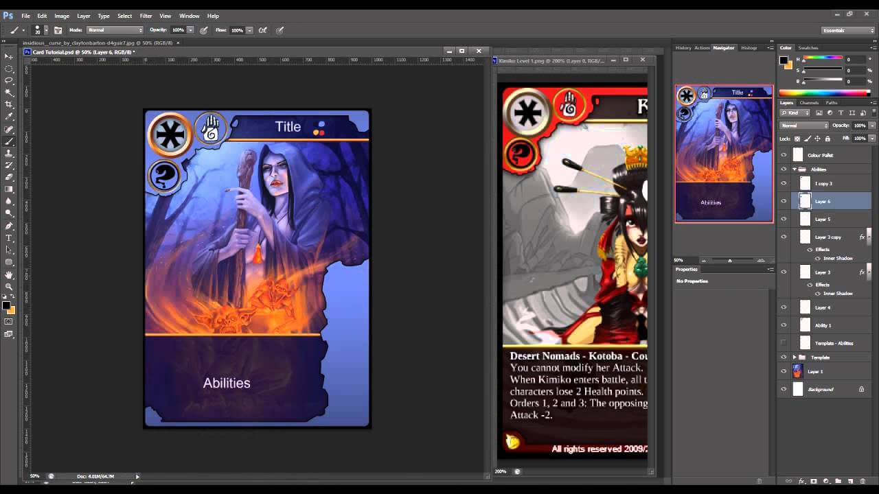 How To Create Trading Cards In Photoshop Intended For Card Game Template Maker