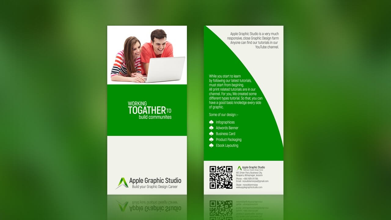 How To Create Two Fold Brochure | Photoshop Tutorial Within Two Fold Brochure Template Psd