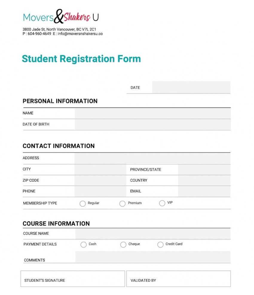 How To Customize A Registration Form Template Using Regarding Seminar Registration Form Template Word