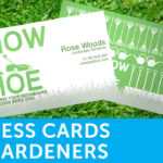 How To Design A Business Card For Gardeners | Solopress For Gardening Business Cards Templates