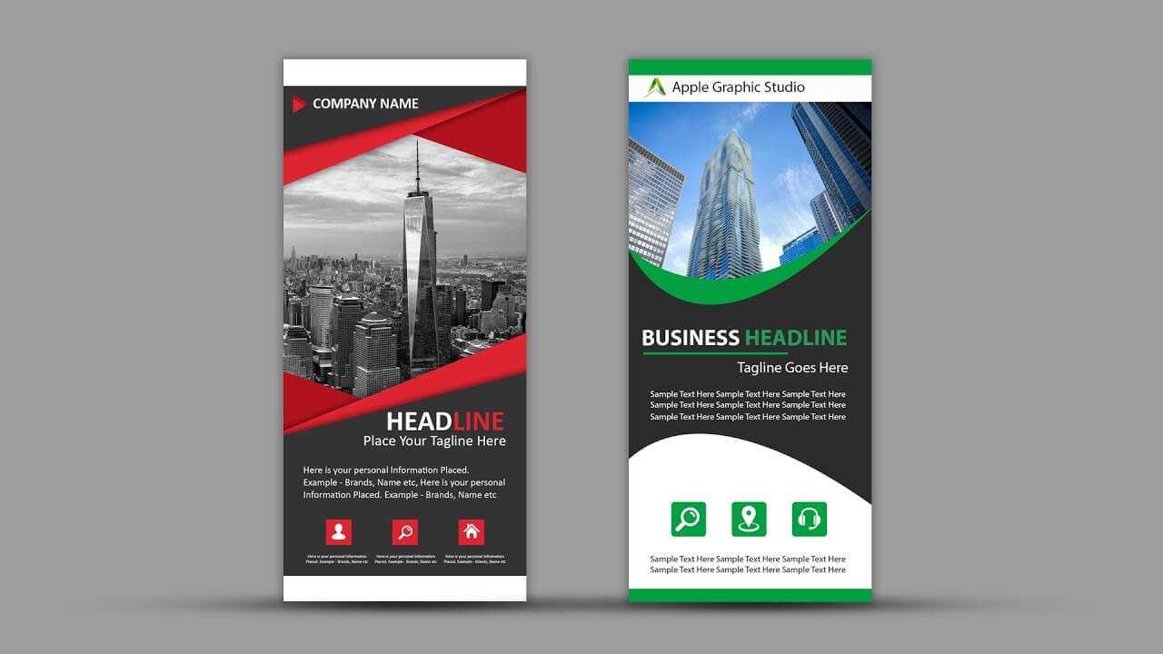 How To Design Roll Up Banner For Business | Photoshop Tutorial Throughout Retractable Banner Design Templates