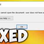 How To Fix Word Cannot Open The Document User Does Not Have Access  Privileges Error (Easy Solution) For Word Cannot Open This Document Template