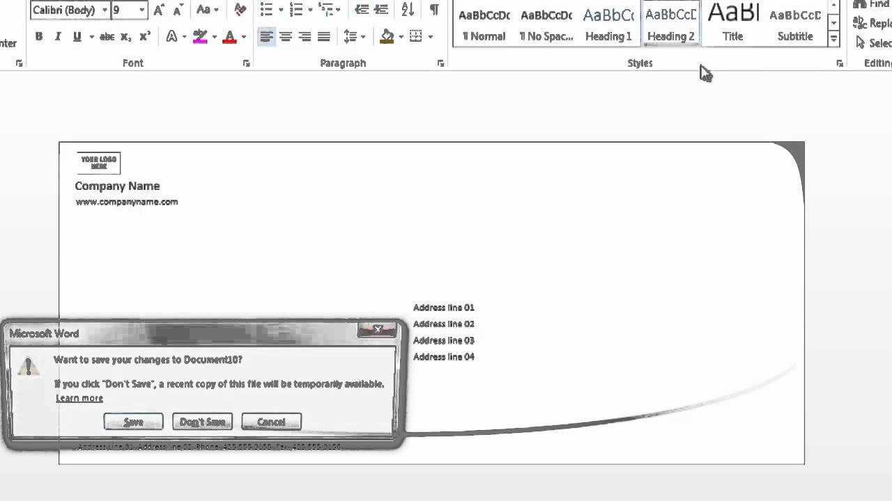 How To Format Envelopes On Microsoft Word : Using Microsoft Word For Word 2013 Envelope Template