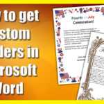 How To Get A Custom Border In Microsoft Word With Scroll Paper Template Word